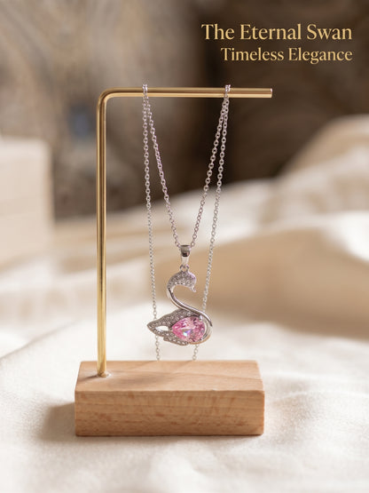 “Elegance That Speaks — 92.5 Sterling Silver Swan Locket”