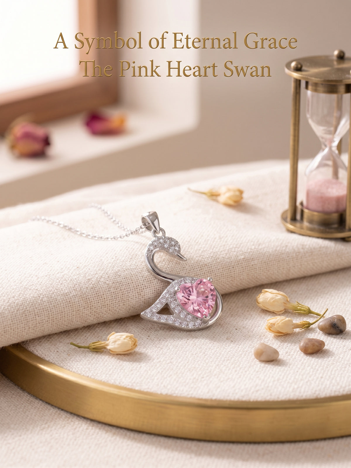 “Elegance That Speaks — 92.5 Sterling Silver Swan Locket”