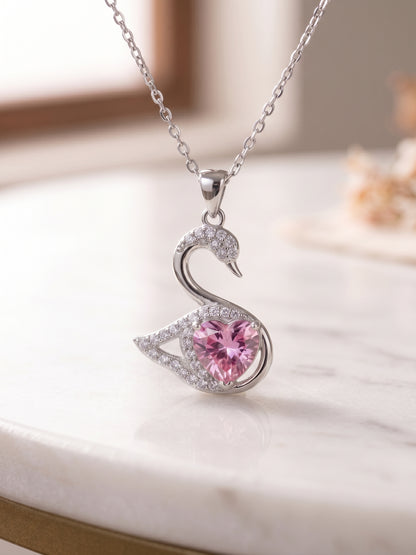 “Elegance That Speaks — 92.5 Sterling Silver Swan Locket”