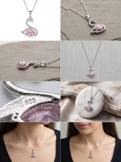 “Elegance That Speaks — 92.5 Sterling Silver Swan Locket”