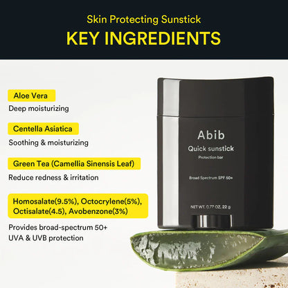 Abib Quick Sunstick Protection Bar – SPF50+ PA++++ UV Defense Stick